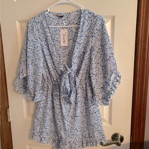 Women’s Blue floral romper